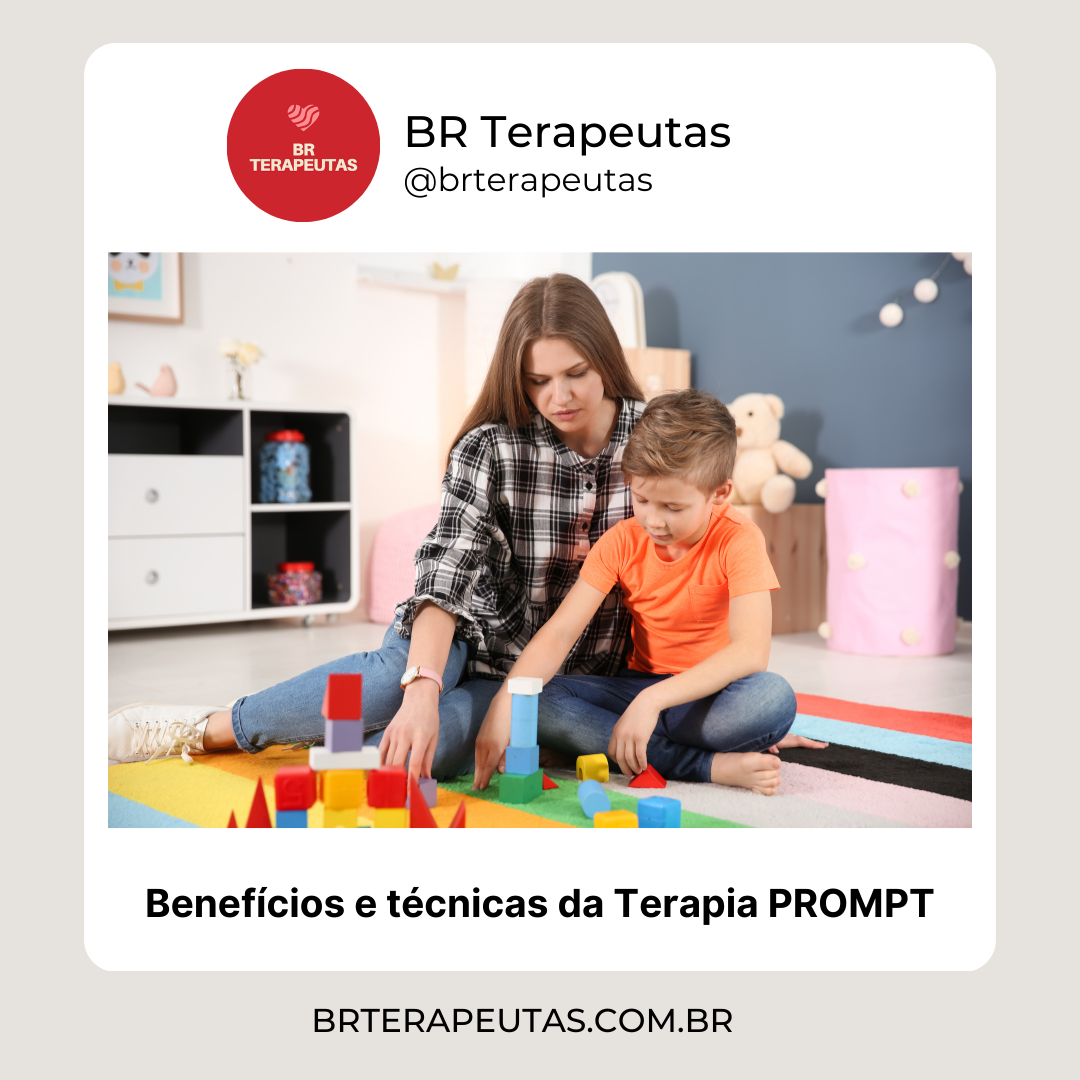 Foto de uma terapeuta com paciente com TEA na terapia PROMPT